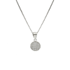 conjunto plata circulo con piedras