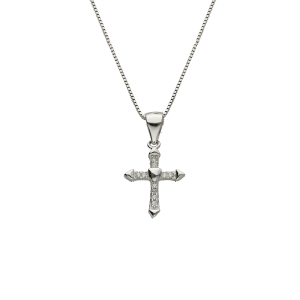 conjunto plata cruz con cubics
