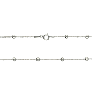 cadena plata margarita 0.20 bolitas 3mm