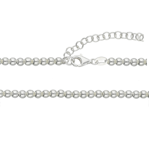 cadena plata collar bolitas 4mm