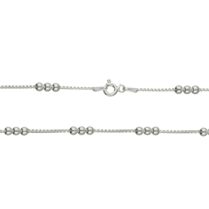 cadena plata venez19 bolitas 3x3