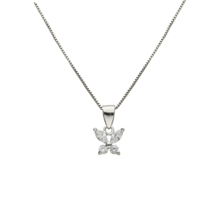 conjunto plata mini mariposa con piedras