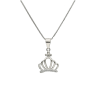 conjunto plata corona con cubics