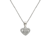 conjunto plata doble corazon con piedras