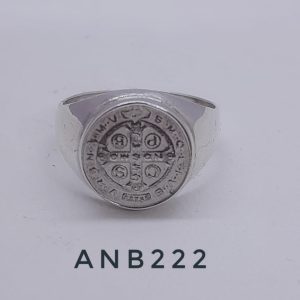 Anillo Sello San Benito Mini Plata