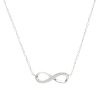 Collar infinito plata y cubic 21x8mm