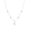 Collar ag cinco estrellas plana y calada