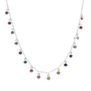 Collar ag dijes multicolor 4mm