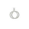 Dije doble circulo plata y cubic