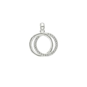 Dije doble circulo plata y cubic