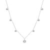 Collar ag siete dijes cubic virola 6 y 4mm