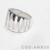 ANB205. Anillo plata barritas. Ancho 15mm