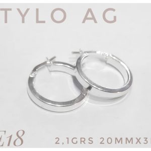 Aro argolla caña rectangular