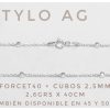 Cadena plata Forcet 40 + cubo 2.5mm