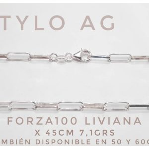 Cadena plata Forza 100 liviana