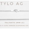 Cadena plata Palinato 2MM