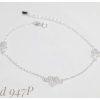 Pulsera plata corazones con cubic