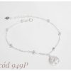 Pulsera plata con dije