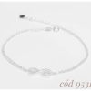 Pulsera plata doble hilo con cubic
