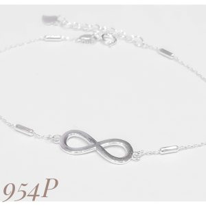Pulsera plata canutos mas infinito