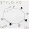 Pulsera plata con cubic