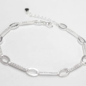 Pulsera plata cubic