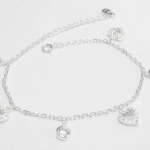 Pulsera plata con cubic