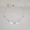 Pulsera plata forcet con canutos mas dije central alas
