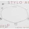Pulsera plata forcet con mini dijes mariposa