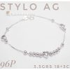 Pulsera plata veneziana con dijes.