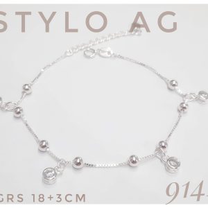 Pulsera plata veneziana con dijes