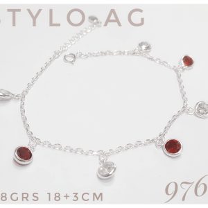 Pulsera plata con dijes cubis