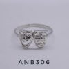 ANB306. Anillo plata teatro 13x9mm