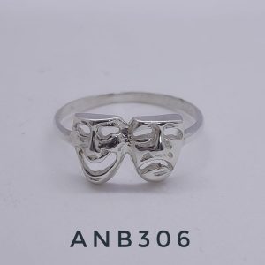 ANB306. Anillo plata teatro 13x9mm