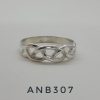 ANB307. Anillo plata trenza celta 5mm.