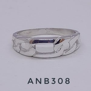 ANB308. Anillo plata Figaro 5mm
