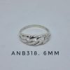 ANB318. Anillo grumet tres eslabones. Ancho 6mm