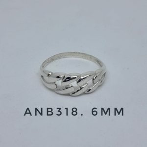 ANB318. Anillo grumet tres eslabones. Ancho 6mm
