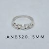 ANB320. Anillo plata panter B 5mm