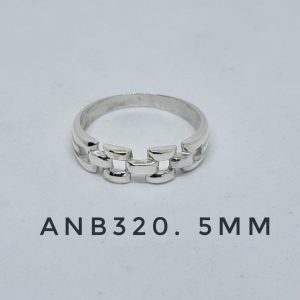ANB320. Anillo plata panter B 5mm