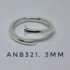 ANB321. Anillo plata clavo. Espesor 3mm
