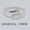 ANB324. Anillo plata abrazo infinito. Ancho central 9mm