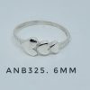 ANB325. Anillo plata tres corazones 6mm