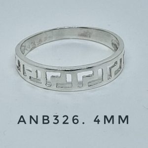 ANB326. ANILLO PLATA GUARDA CALADA 4mm