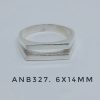 ANB327. ANILLO PLATA PLANO CALADO AL MEDIO 6x14mm