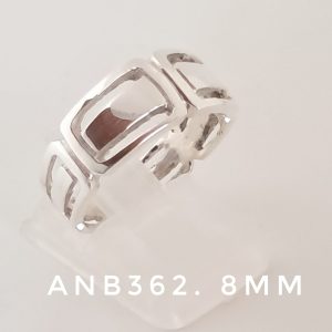 ANB362 ANILLO RECTANGULOS CALADOS ANCHO 8mm